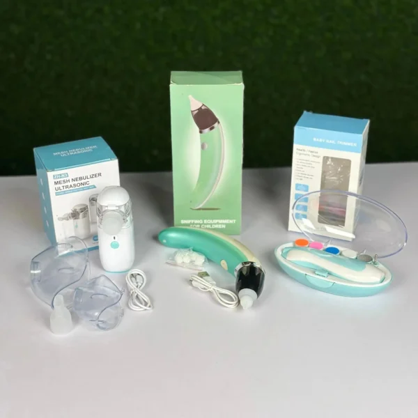 Portable Nebulizer, Baby Nail Trimmer & Sniffing Equipment for Children Combo