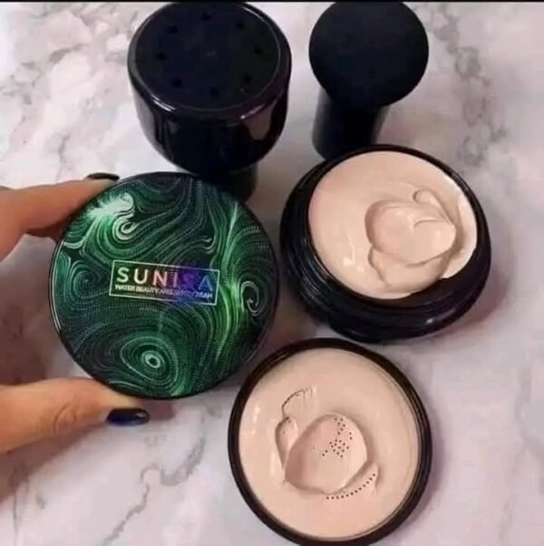 Sunisa 3 in 1 CC and BB Water Proof Foundation Concealer Cream with Air Cushion Mushroom - 20gm