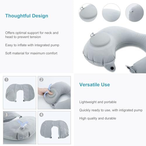 Press Type Inflatable Pillow Portable Nap Pillow Car Airplane