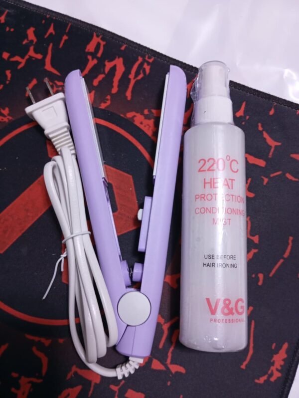 Mini hair straightener + hit protection jail