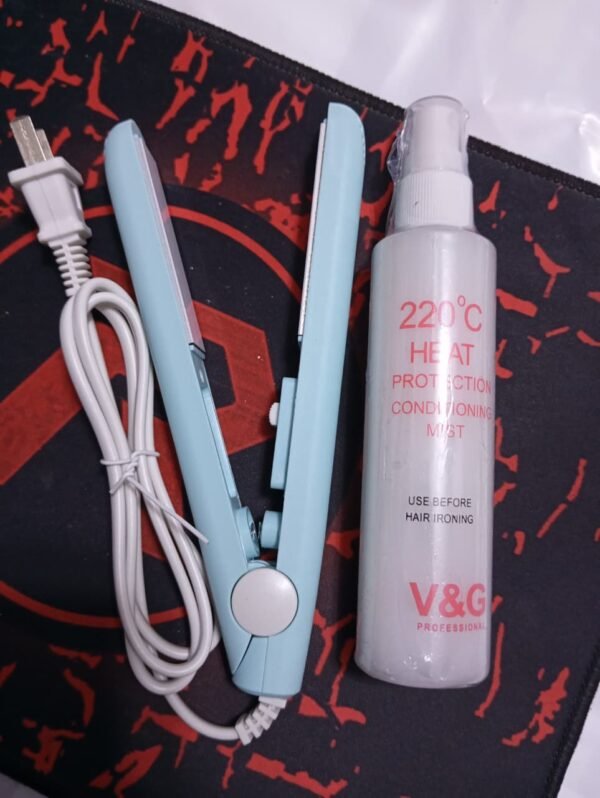 Mini hair straightener + hit protection jail
