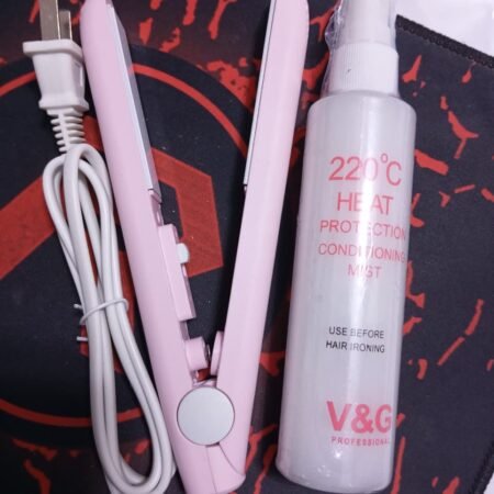 Mini hair straightener + hit protection jail