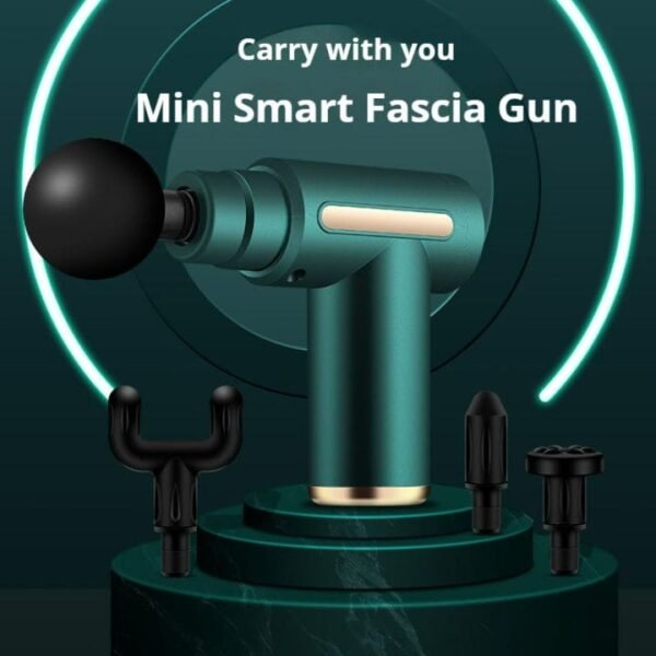 Portable Multifunction Deep Muscle Massager small vibration massage gun with 4 Massage Heads