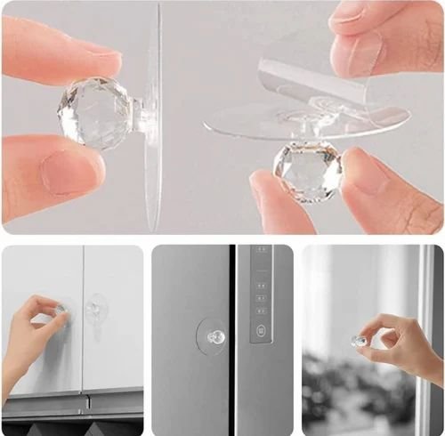 10 pcs Diamond wall hook self adhesive stylish design for multipurpose use