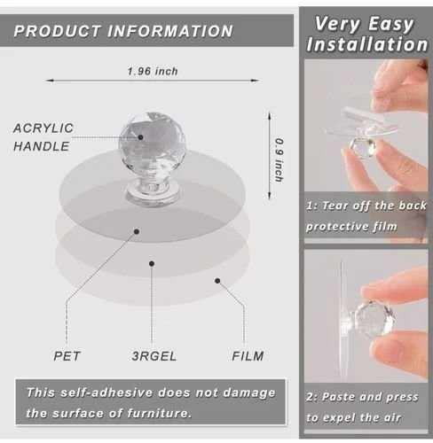 10 pcs Diamond wall hook self adhesive stylish design for multipurpose use