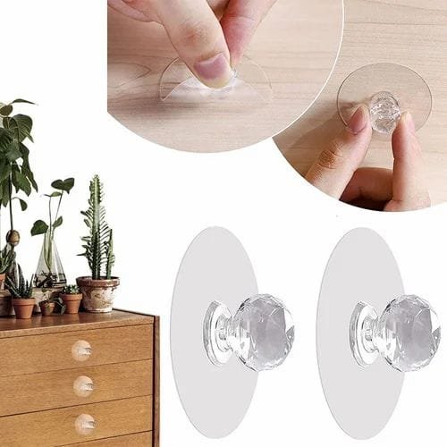 10 pcs Diamond wall hook self adhesive stylish design for multipurpose use