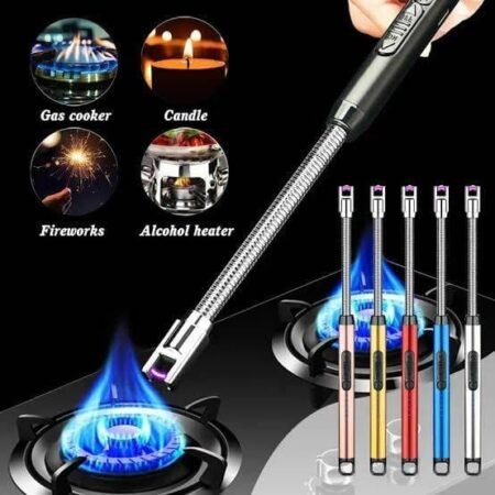 360° Outdoor Kitchen Lighter USB Rechargeable Portable Electronic Lighter Safety Lock Eco-friendly For Candles Gas Stoves 265mm
