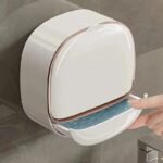 Wall Mounted Soap Holder Soap Box With lid Storage Rack Bathroom Accessories