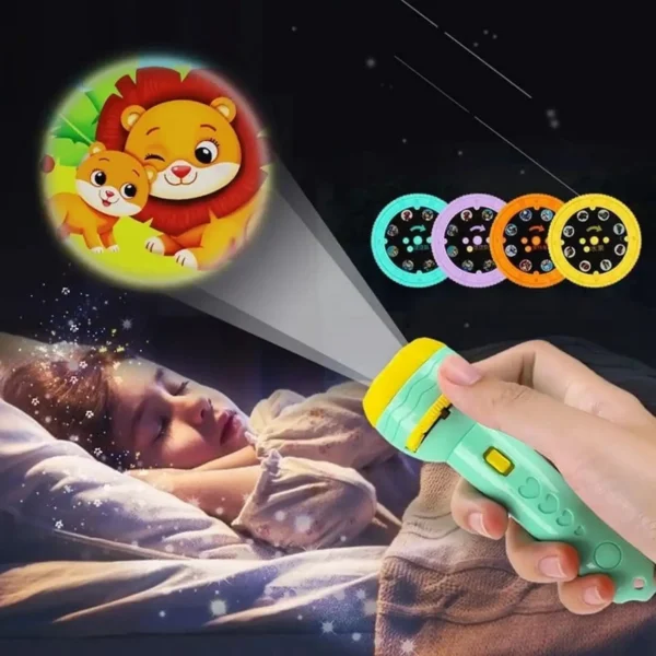 Mini Projector Flashlight Toy | বাচ্চাদের চিন্তাশক্তি, সৃজনশীলতা এবং গল্প বলার দক্ষতা বাড়াতে অসাধারণ সহায়ক