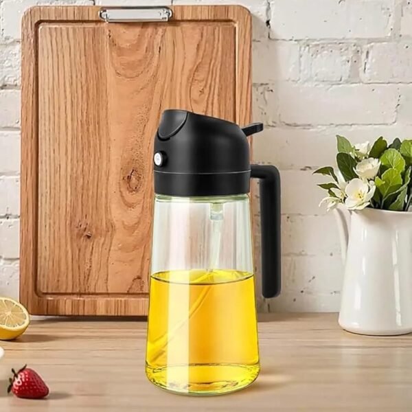2in1 Oil Sprayer Glass Bottle