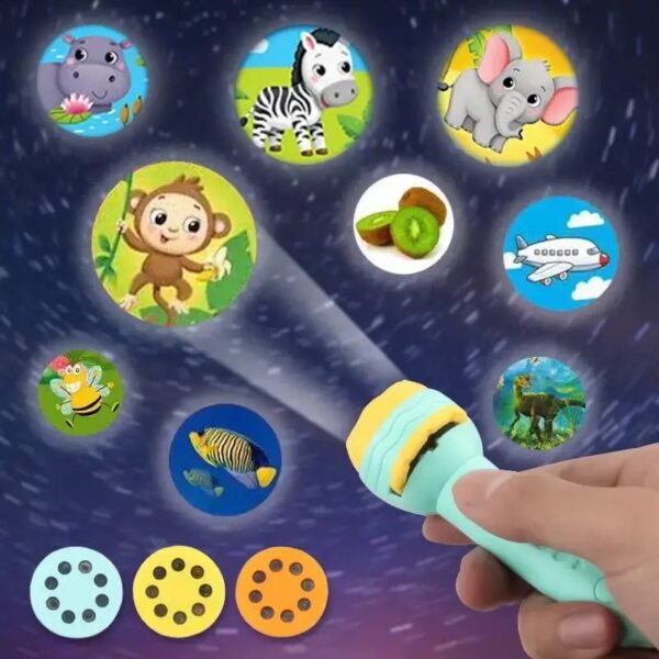 Mini Projector Flashlight Toy | বাচ্চাদের চিন্তাশক্তি, সৃজনশীলতা এবং গল্প বলার দক্ষতা বাড়াতে অসাধারণ সহায়ক