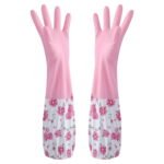 (১ জোড়া) Long Hand Gloves | Silicon