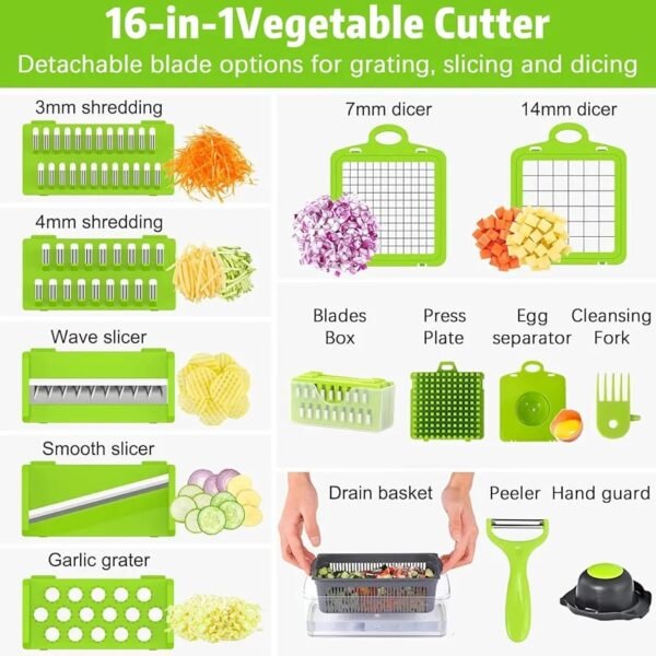 16 in 1 Multifunctional Vegetable Slicer