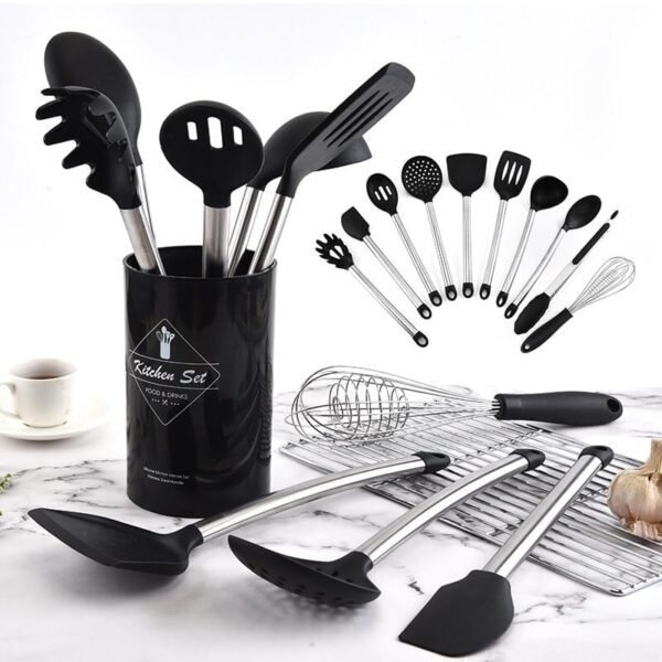 12Pcs-Silicone Kitchenware Set Kitchen Utensils Cooking Sets Non-stick