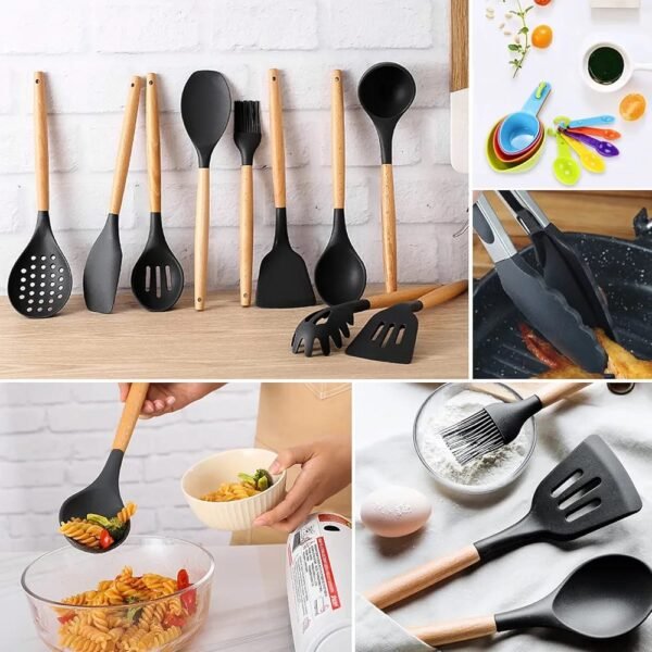 12Pcs-Silicone Kitchenware Set Kitchen Utensils Cooking Sets Non-stick