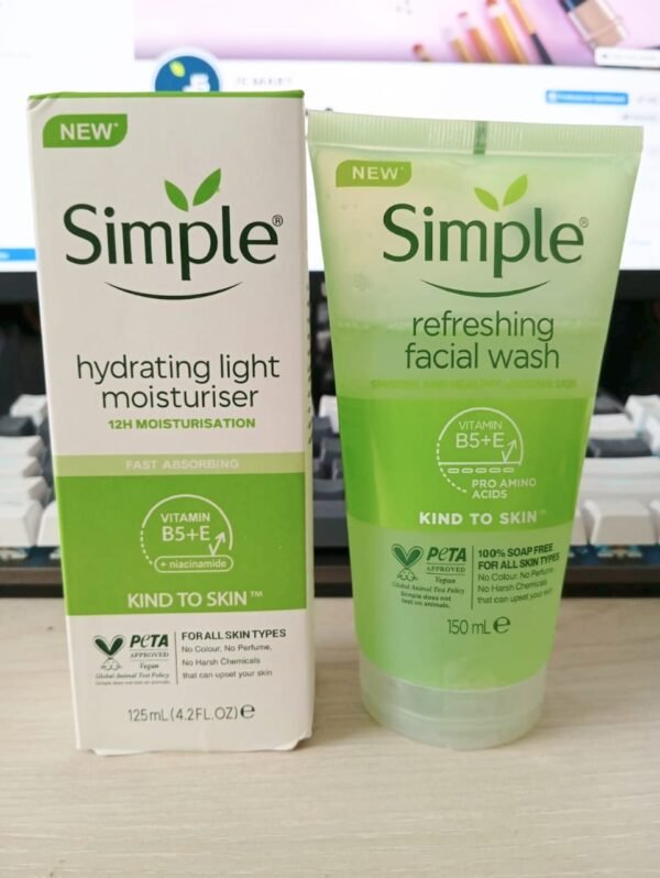 Simple Facewash🌸 ➕🌸Simple moisturiser